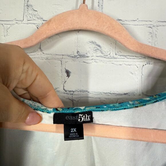 Fairy Ruffle Blouse Women Plus Size 2X Grunge Artsy Retro Layered Stretch Top - Picture 3 of 10